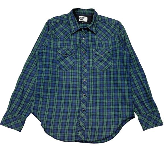 Engineered Garments Nepenthes New York Pearl Snap Plaid Shirt Long Sleeve Large - Picture 1 of 10